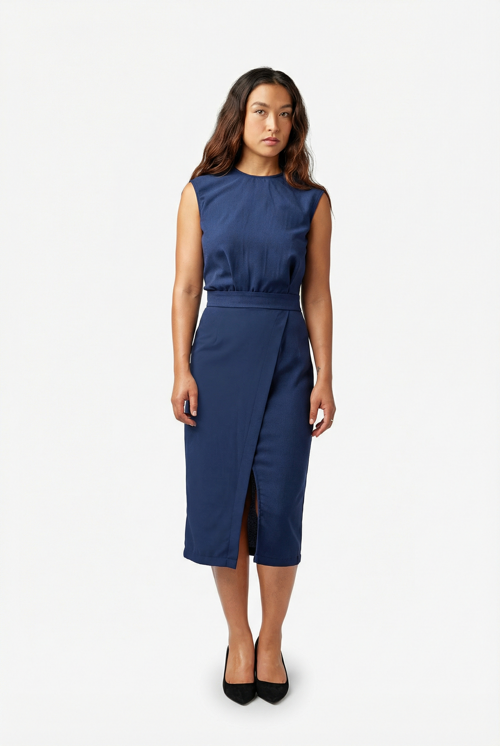 Women's Asymmetric Dress, Midi