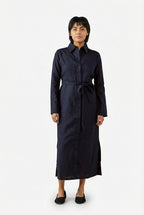Women's Shirt Dress with Self Fabric Belt, Long Sleeve